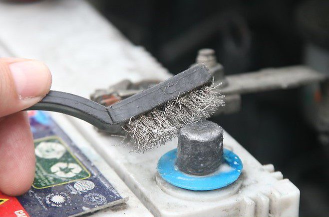 Scrub and Remove Corrosion Scrub and Remove Corrosion