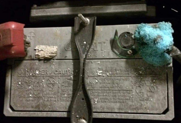 corroded battery terminal